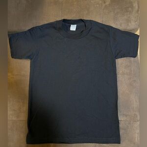 Youth PRO CLUB Black Short Sleeve Tee Size M